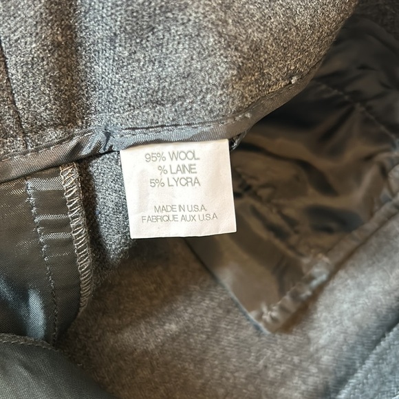 Theory Arthur Wide Leg Wool Trousers Heather Gray - Picture 9 of 9